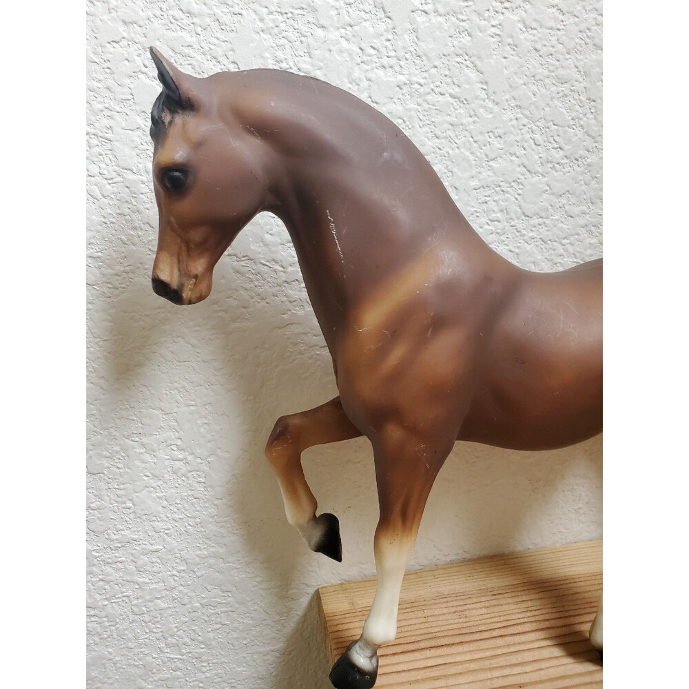 Breyer Shek Matte Brown Family Arabian Stallion 1970 Hess Stamped USA Flaws - Picture 3 of 16